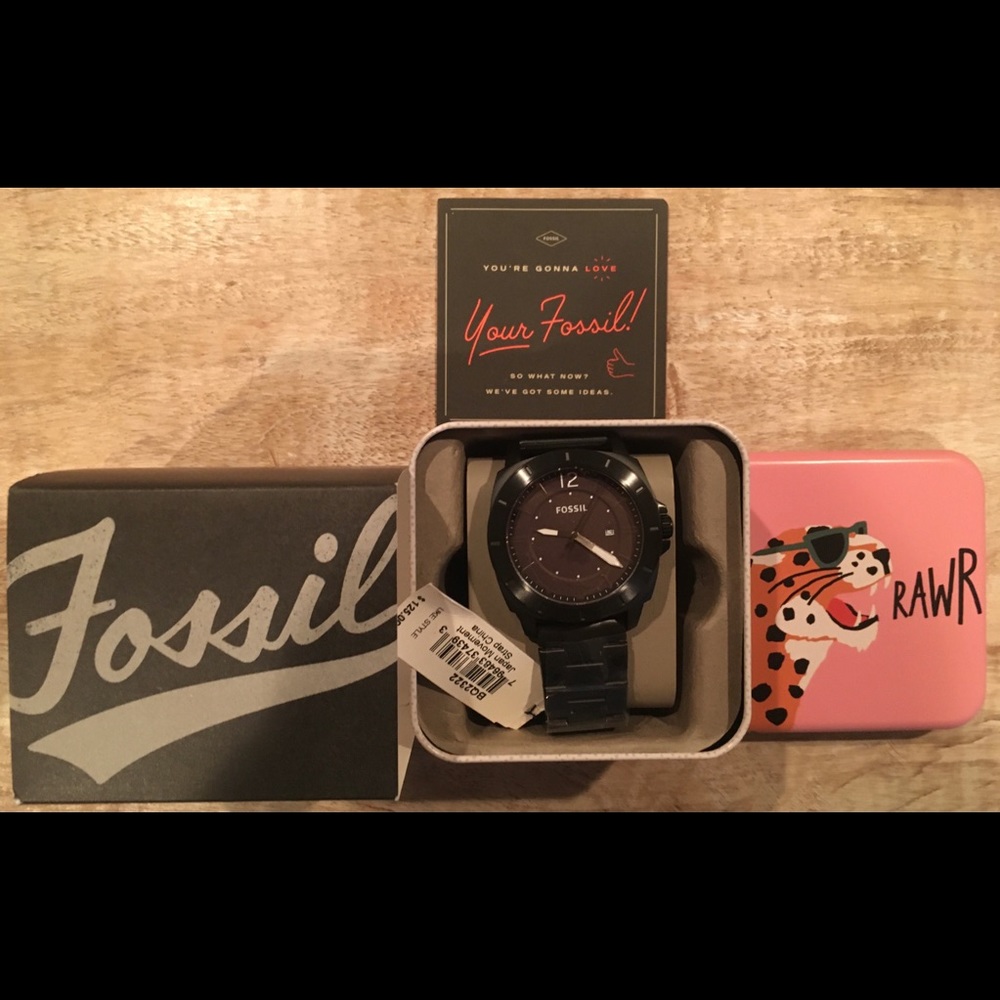 FOSSIL PRIVATEER SPORT BLACK MEN'S WATCH